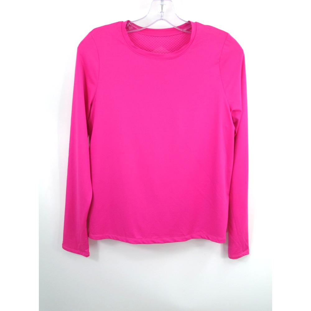 Avia Girls Long Sleeve T-Shirt Pink Mesh Athleisure Tee Size 18 XXL AVG19T862